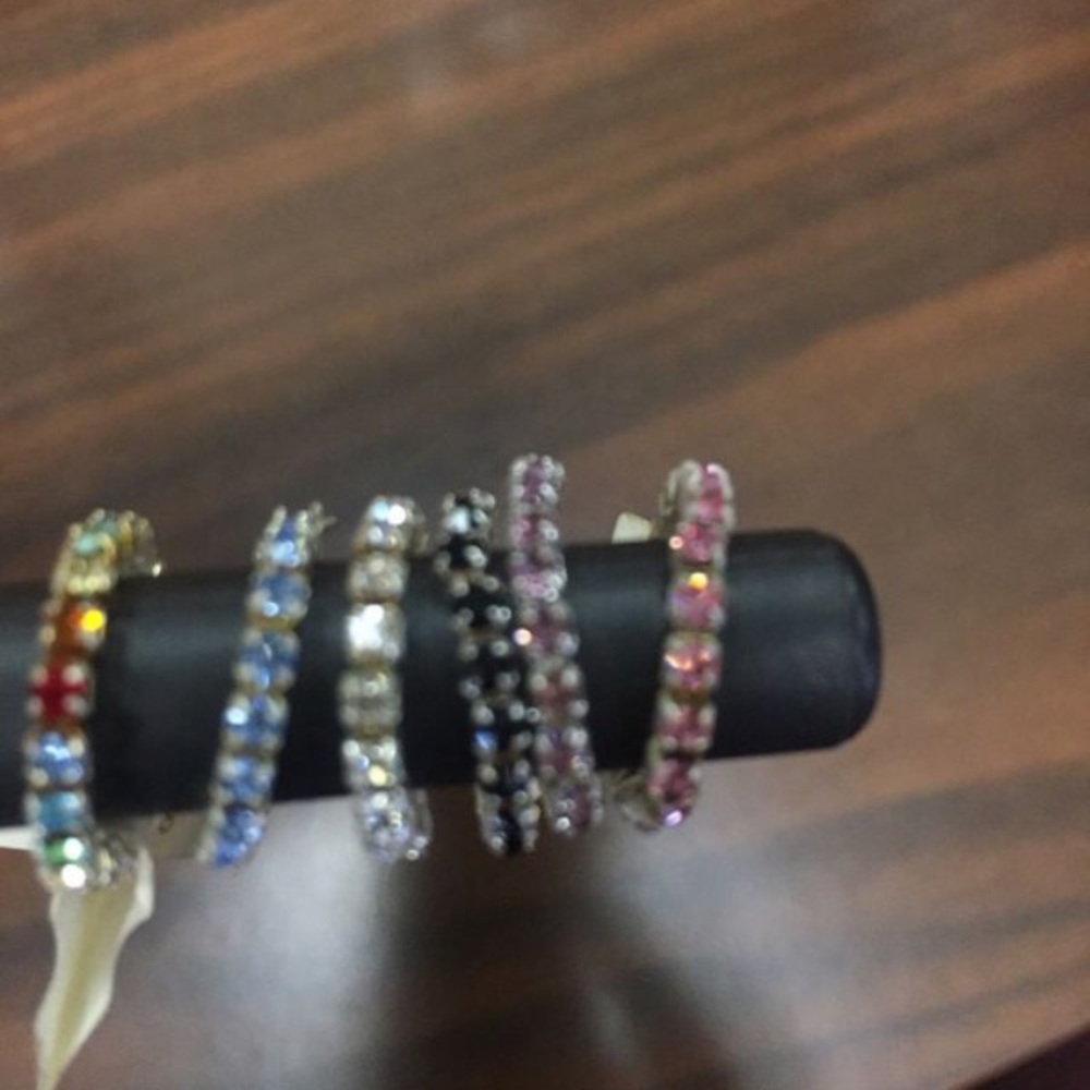 10 stretch rhinestone toe rings - Picture 4 of 6